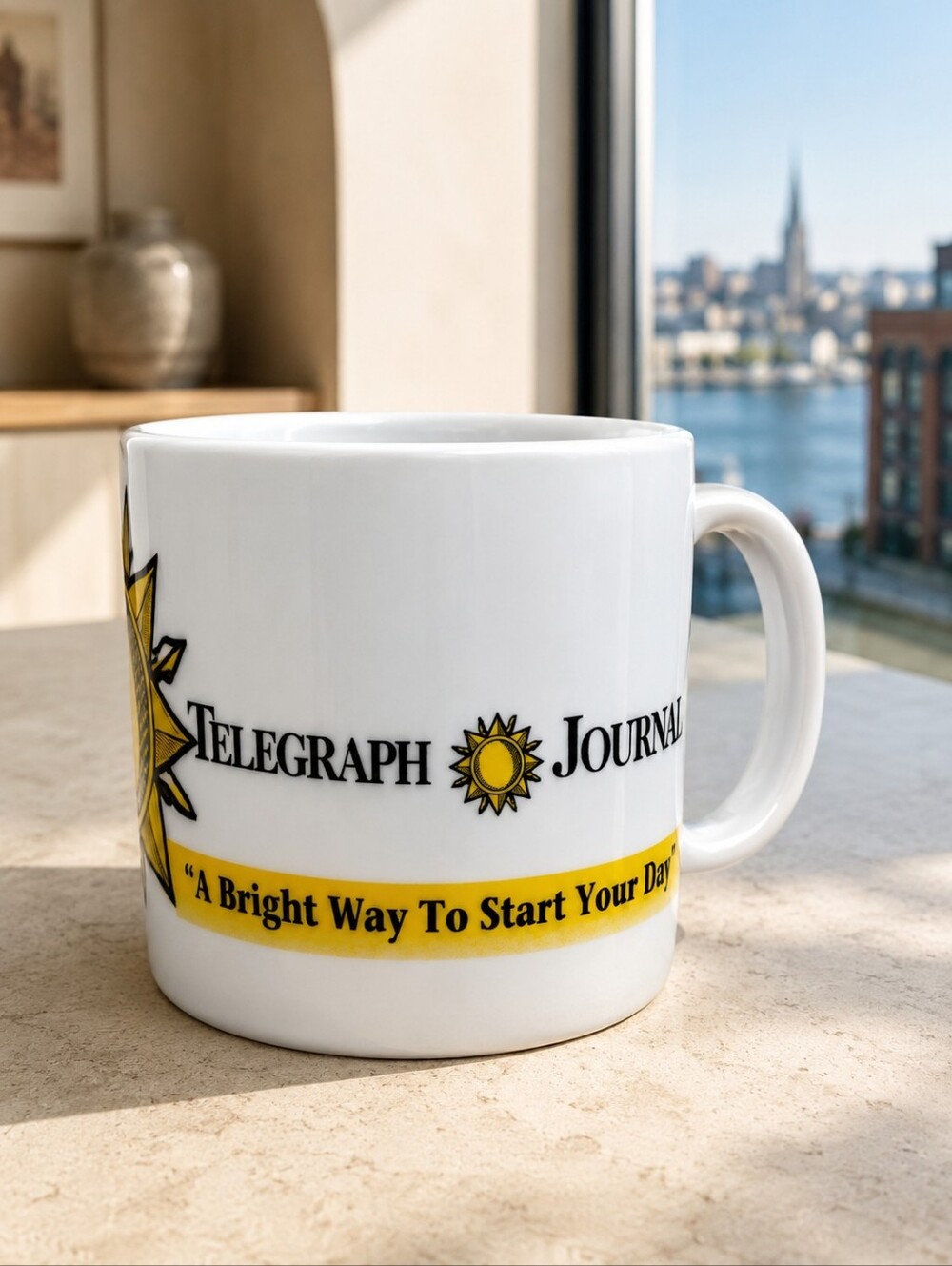 Telegraph-Journal New Brunswick Advertising Mug Saint John 12 oz